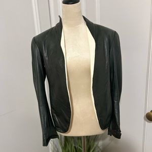 Theyskens’ theory black leather jacket